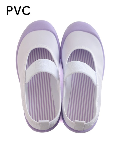 AmiAmi（アミアミ）の「【入園・入学・新生活】素材が選べるキャンバス・PVC　ストライプ上靴/パステルスクールシューズ上履き（その他シューズ・キッズ・ライトグレー/サックスブルー/ピンク/ラベンダー/ミント/ブルー系その他/グリーン系その他/パープル系その他・18cm/19cm/20cm/21cm/21.5cm/23cm/23.5cm/24cm/25cm/16cm/17cm/22cm/22.5cm）」の7枚目の写真