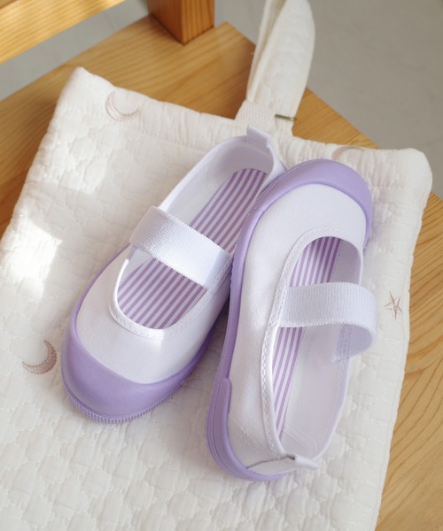 AmiAmi（アミアミ）の「【入園・入学・新生活】素材が選べるキャンバス・PVC　ストライプ上靴/パステルスクールシューズ上履き（その他シューズ・キッズ・ライトグレー/サックスブルー/ピンク/ラベンダー/ミント/ブルー系その他/グリーン系その他/パープル系その他・18cm/19cm/20cm/21cm/21.5cm/23cm/23.5cm/24cm/25cm/16cm/17cm/22cm/22.5cm）」の21枚目の写真