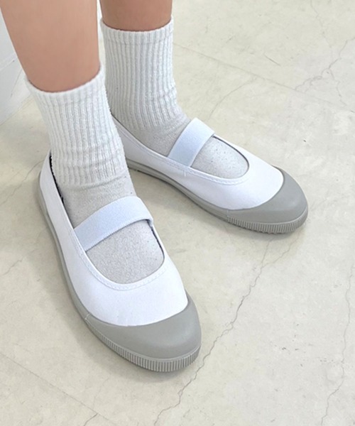 AmiAmi（アミアミ）の「【入園・入学・新生活】素材が選べるキャンバス・PVC　ストライプ上靴/パステルスクールシューズ上履き（その他シューズ・キッズ・ライトグレー/サックスブルー/ピンク/ラベンダー/ミント/ブルー系その他/グリーン系その他/パープル系その他・18cm/19cm/20cm/21cm/21.5cm/23cm/23.5cm/24cm/25cm/16cm/17cm/22cm/22.5cm）」の11枚目の写真