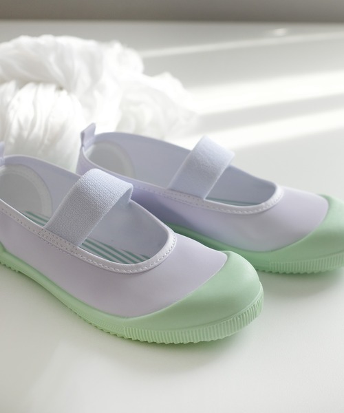 AmiAmi（アミアミ）の「【入園・入学・新生活】素材が選べるキャンバス・PVC　ストライプ上靴/パステルスクールシューズ上履き（その他シューズ・キッズ・ライトグレー/サックスブルー/ピンク/ラベンダー/ミント/ブルー系その他/グリーン系その他/パープル系その他・18cm/19cm/20cm/21cm/21.5cm/23cm/23.5cm/24cm/25cm/16cm/17cm/22cm/22.5cm）」の18枚目の写真