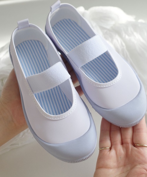 AmiAmi（アミアミ）の「【入園・入学・新生活】素材が選べるキャンバス・PVC　ストライプ上靴/パステルスクールシューズ上履き（その他シューズ・キッズ・ライトグレー/サックスブルー/ピンク/ラベンダー/ミント/ブルー系その他/グリーン系その他/パープル系その他・18cm/19cm/20cm/21cm/21.5cm/23cm/23.5cm/24cm/25cm/16cm/17cm/22cm/22.5cm）」の19枚目の写真