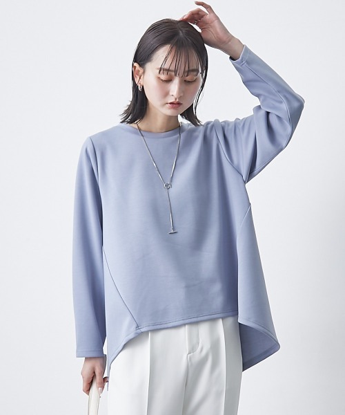 裾切替デザイン長袖トップス（Tシャツ/カットソー）｜nissen（ニッセン