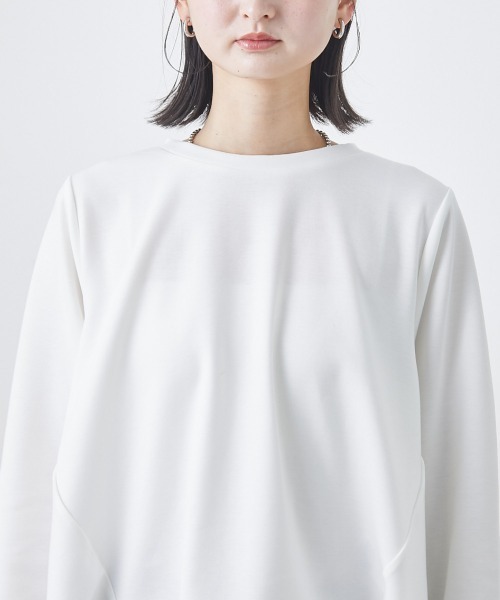 nissen(ニッセン)の「裾切替デザイン長袖トップス(Tシャツ/カットソー・レディース・オフホワイト/ブラック/ブルー・L/M)」の19枚目の写真