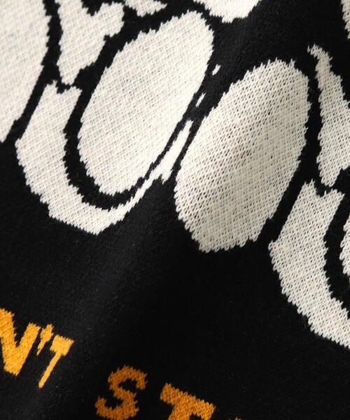 TAIN DOUBLE PUSH(タインダブルプッシュ)の「TAIN DOUBLE PUSH/タインダブルプッシュ/Exc. KNIT HOODIE(パーカー・メンズ・ブラック/ホワイト/ブルー・M/L)」の5枚目の写真