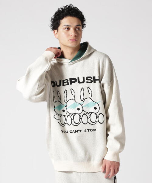 TAIN DOUBLE PUSH(タインダブルプッシュ)の「TAIN DOUBLE PUSH/タインダブルプッシュ/Exc. KNIT HOODIE(パーカー・メンズ・ブラック/ホワイト/ブルー・M/L)」の12枚目の写真