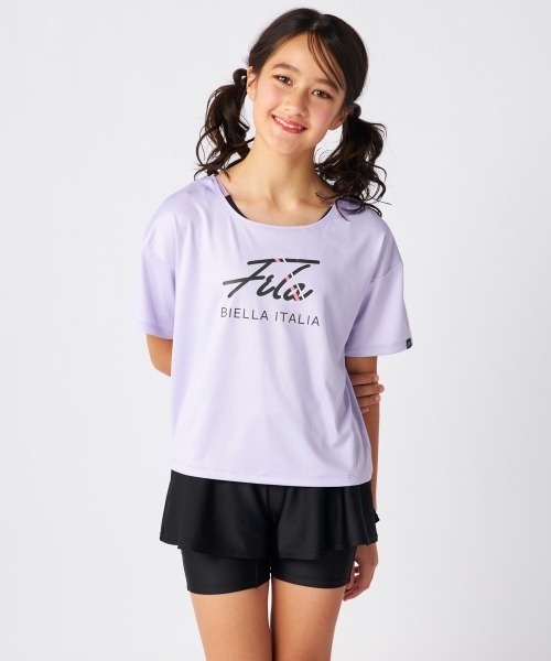 FILA】【吸水速乾/紫外線対策/UVケア】ラグランロゴTシャツ付き