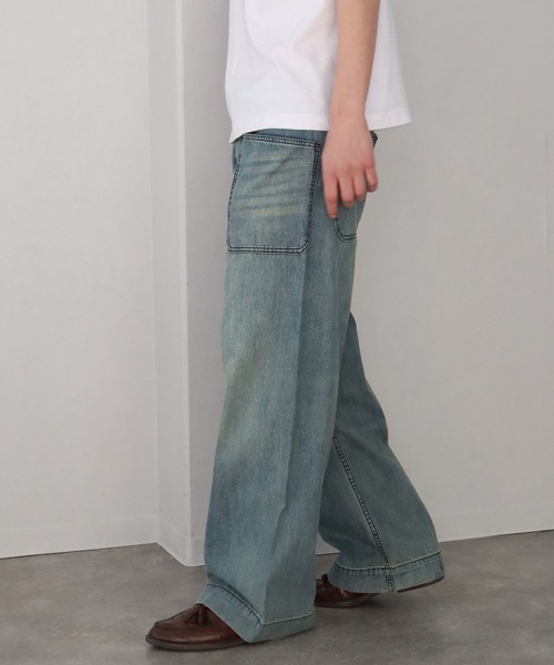 HOUSTON(ヒューストン)の「【HOUSTON/ヒューストン】USA COTTON DENIM SAILOR PANTS/デニムセーラーパンツ(デニムパンツ・メンズ・ブルー系その他/ブルー系その他2/ブルー系その他3・M/L/XL/S/XXL)」の21枚目の写真