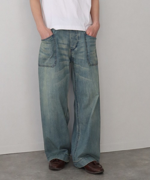 HOUSTON(ヒューストン)の「【HOUSTON/ヒューストン】USA COTTON DENIM SAILOR PANTS/デニムセーラーパンツ(デニムパンツ・メンズ・ブルー系その他/ブルー系その他2/ブルー系その他3・M/L/XL/S/XXL)」の20枚目の写真