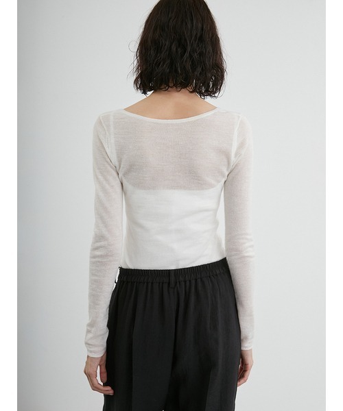 styling/（スタイリング）の「ヘンリーネックニットボディースーツ（ニット/セーター・レディース・ブラック/ピンク/オフホワイト・FREE）」の6枚目の写真