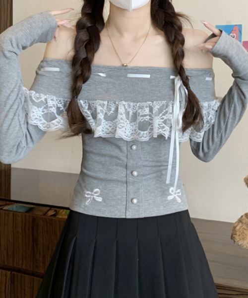tシャツ レースフリルオフショルトップス レディース 楽天市場】【最大30％OFFクーポン 11日13:59迄】 オフショル風