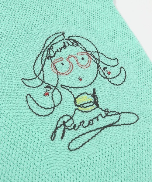 STUDIO PICONE(スタジオピッコーネ)の「透かし編み刺繍ニットベスト(ベスト・レディース・ホワイト/ライトグリーン/ライトパープル/ブラック・L/M)」の9枚目の写真