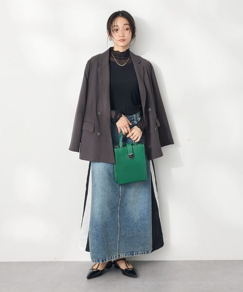 CRAFT STANDARD BOUTIQUE(クラフトスタンダードブティック)の「Wテーラードジャケット ◆(テーラードジャケット・レディース・グレイッシュベージュ/ダークグレー・FREE)」の3枚目の写真