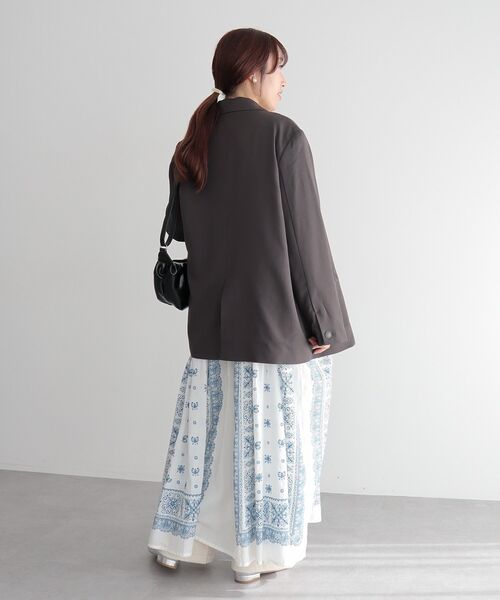 CRAFT STANDARD BOUTIQUE(クラフトスタンダードブティック)の「Wテーラードジャケット ◆(テーラードジャケット・レディース・グレイッシュベージュ/ダークグレー・FREE)」の11枚目の写真