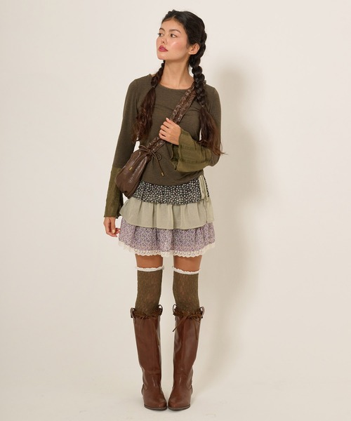 TINA：JOJUN（ティーナジョジュン）の「マルチウェイ プリーツフェイクレザーバッグ TINA：JOJUN（ショルダーバッグ・レディース・ベージュ/ブラウン・F）」の11枚目の写真