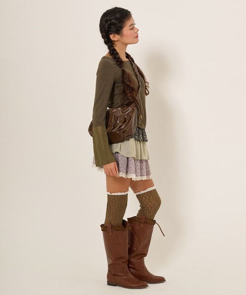 TINA：JOJUN（ティーナジョジュン）の「マルチウェイ プリーツフェイクレザーバッグ TINA：JOJUN（ショルダーバッグ・レディース・ベージュ/ブラウン・F）」の13枚目の写真