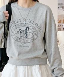 ROOPTOKYO | College logo style bulldog print sweatshirt / カレッジロゴ風ブルドッグプリント スウェット(スウェット)