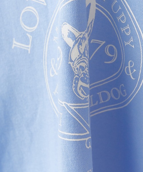 ROOPTOKYO（ループトウキョウ）の「College logo style bulldog print sweatshirt / カレッジロゴ風ブルドッグプリント スウェット（スウェット・レディース・グレー/ブルー/ライトグレー・FREE）」の8枚目の写真