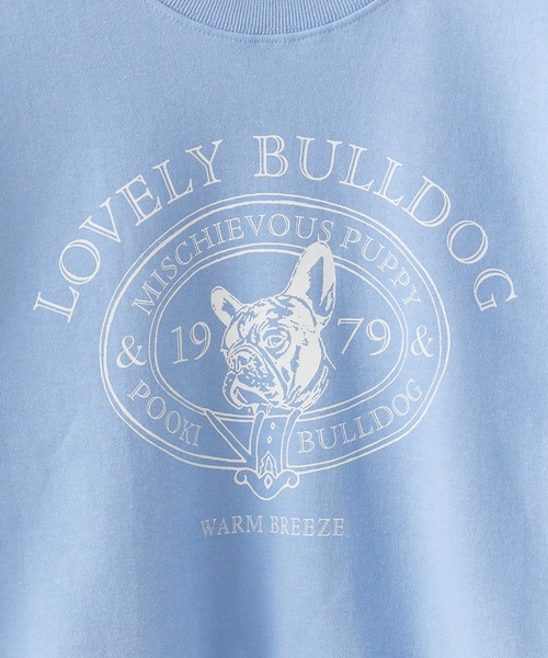 ROOPTOKYO（ループトウキョウ）の「College logo style bulldog print sweatshirt / カレッジロゴ風ブルドッグプリント スウェット（スウェット・レディース・グレー/ブルー/ライトグレー・FREE）」の5枚目の写真