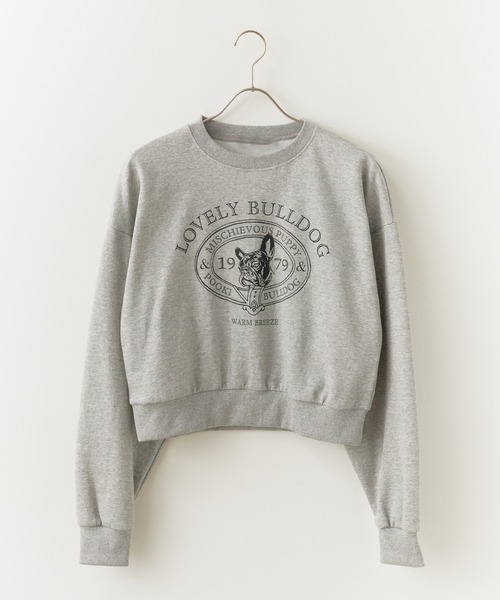 ROOPTOKYO（ループトウキョウ）の「College logo style bulldog print sweatshirt / カレッジロゴ風ブルドッグプリント スウェット（スウェット・レディース・グレー/ブルー/ライトグレー・FREE）」の10枚目の写真