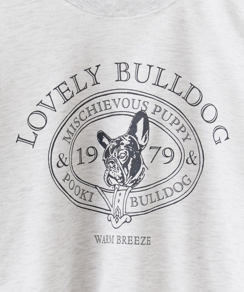 ROOPTOKYO（ループトウキョウ）の「College logo style bulldog print sweatshirt / カレッジロゴ風ブルドッグプリント スウェット（スウェット・レディース・グレー/ブルー/ライトグレー・FREE）」の13枚目の写真
