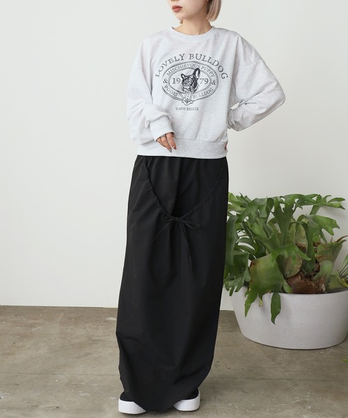 ROOPTOKYO（ループトウキョウ）の「College logo style bulldog print sweatshirt / カレッジロゴ風ブルドッグプリント スウェット（スウェット・レディース・グレー/ブルー/ライトグレー・FREE）」の17枚目の写真