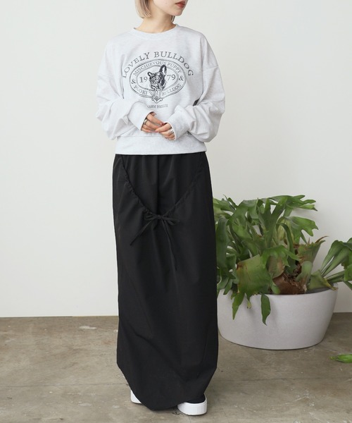 ROOPTOKYO（ループトウキョウ）の「College logo style bulldog print sweatshirt / カレッジロゴ風ブルドッグプリント スウェット（スウェット・レディース・グレー/ブルー/ライトグレー・FREE）」の18枚目の写真