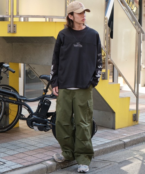 WEGO（ウィゴー）の「WEGO/メッシュスリーブロゴアンサンブルT（アンサンブル・メンズ・ブラック/ホワイト・FREE）」の19枚目の写真