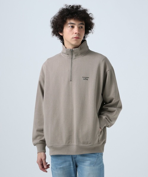 BAYFLOW（ベイフロー）の「[トレンドデザイン]ハーフジップスウェットプルオーバー（スウェット・メンズ・アイボリー/ブラック/グレー・MEDIUM/LARGE）」の3枚目の写真