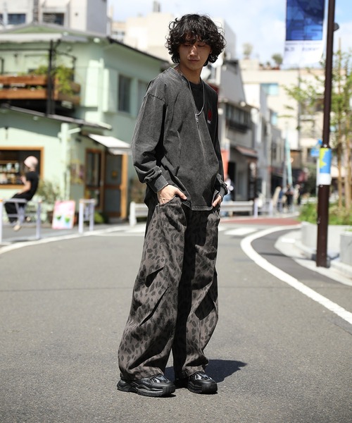 セール】HOOK -select- レオパード柄ボリューム切り替えカーブワーク