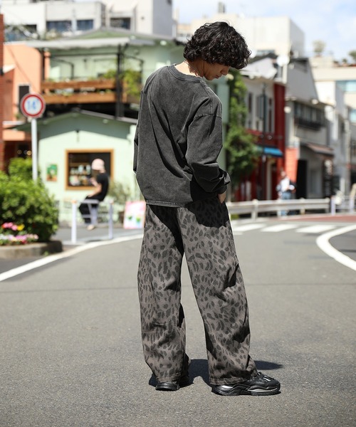 レオパード柄 カーゴパンツ リアルスタイル REAL STYLE カーゴパンツ レディース ワイド