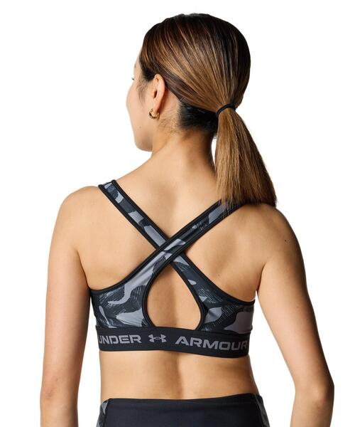 UNDER ARMOUR(アンダーアーマー)の「UAクロスバックブラ プリント ミディアムサポート(トレーニング/レディース)(スポーツブラ・レディース・ブラック・S/M/L/XL)」の2枚目の写真