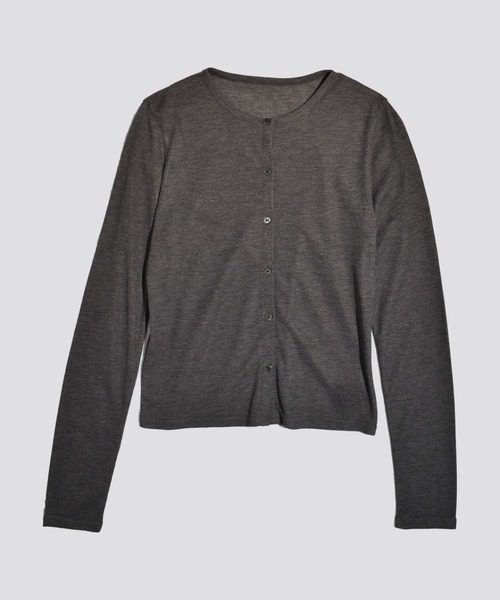 kiehtova（キエトヴァ）の「【kiehtova】SHEER RIB CARDIGAN/シアーリブカーディガン（カーディガン/ボレロ・レディース・ホワイト/ブラック/グレー・FREE）」の22枚目の写真