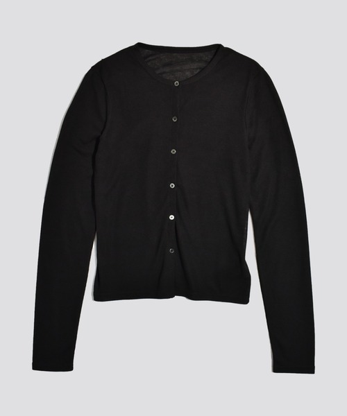 kiehtova】SHEER RIB CARDIGAN/シアーリブカーディガン