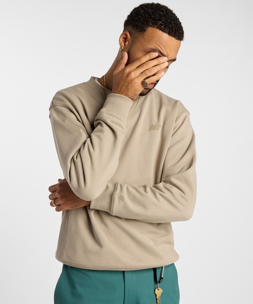 NEW BALANCE(ニューバランス)の「Numeric フレンチテリースウェットクルー(Tシャツ/カットソー・メンズ・ベージュ/セージグリーン/グレイッシュベージュ・LARGE/MEDIUM/SMALL/X-LARGE)」の17枚目の写真
