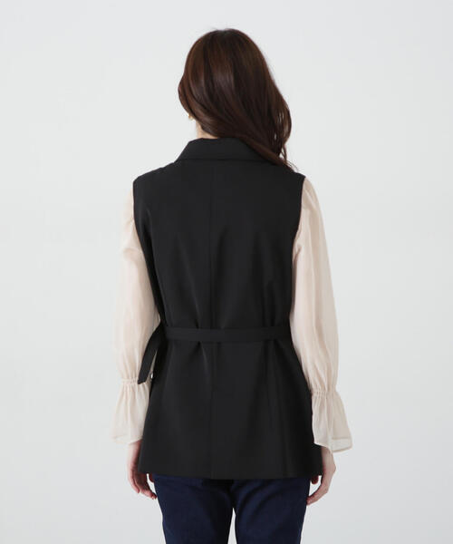 PROPORTION BODY DRESSING（プロポーションボディドレッシング）の「ベルト付きジレ / 1215155302（ベスト・レディース・ベージュ/ブラック/ブラック系その他・SMALL/MEDIUM）」の13枚目の写真