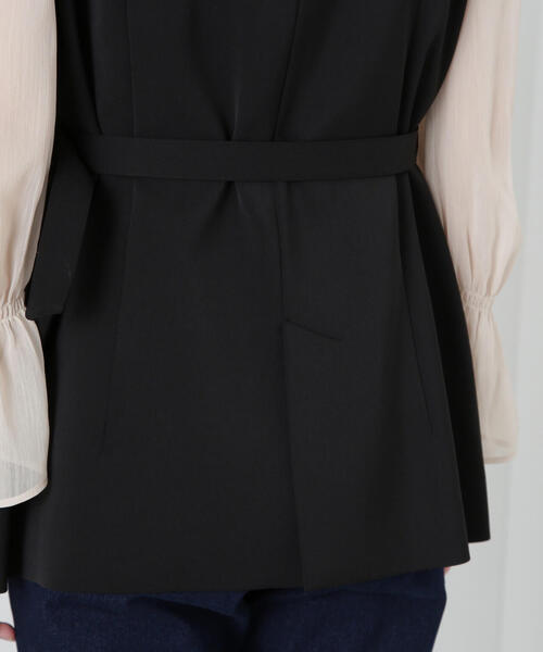 ベルト付きジレ　プロポーションボディドレッシング　ブラック　ジレ プロポーションボディドレッシング PROPORTION BODY DRESSING