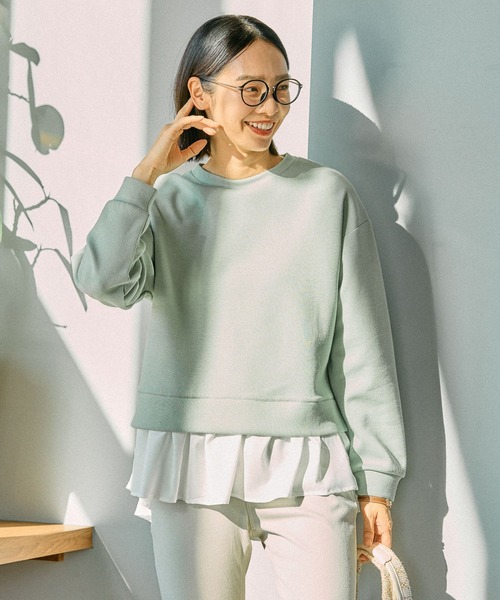 FOUND GOOD（ファウンドグッド）の「ポンチレイヤードPOLS（その他トップス・レディース・グリーン系2/ネイビー/パープル系2/ブルー系2/ベージュ/ブラック・S/M/L）」の4枚目の写真