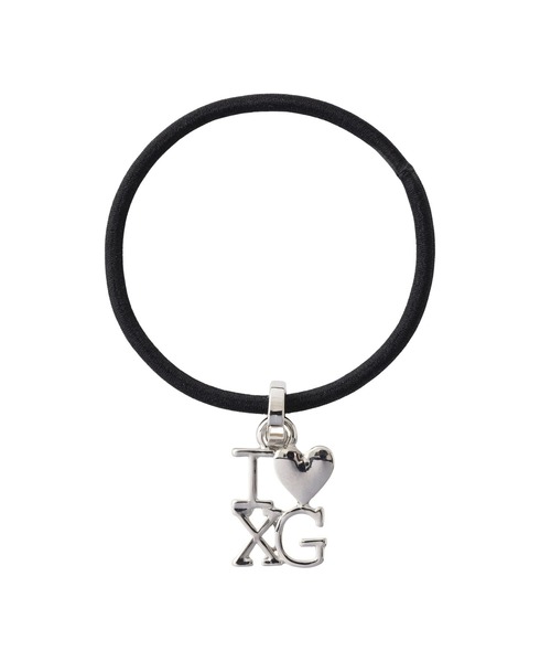 cvtvlist HAIR TIE SILVER ヘアゴム　新型 I LOVE XG LOGO HAIR TIE（ヘアゴム）｜X-girl（エックスガール