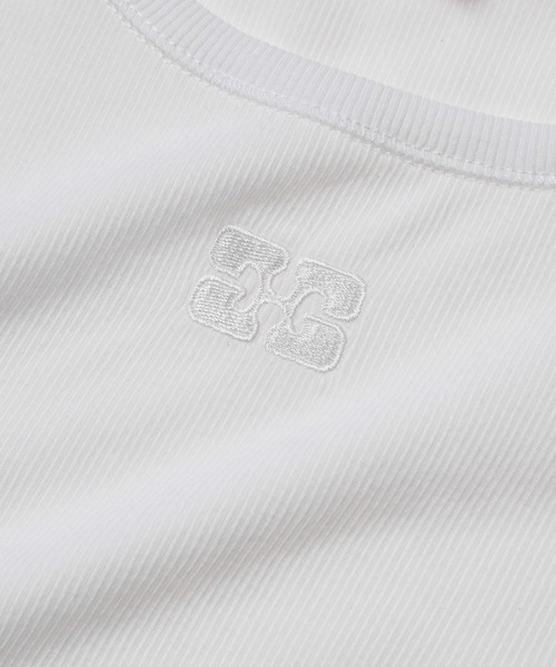GANNI(ガニー)の「Soft Cotton Rib Tank Top(タンクトップ・レディース・ホワイト系その他・XS/S/M)」の3枚目の写真