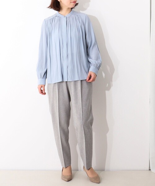 《オケージョン対応》パウダーサテンブラウス