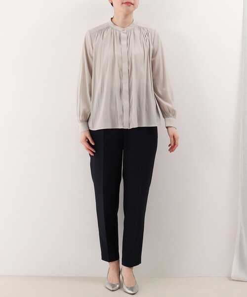 《オケージョン対応》パウダーサテンブラウス