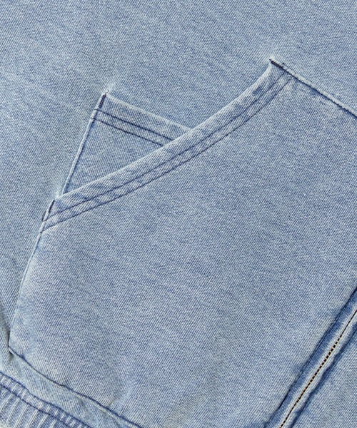 Russell Athletic（ラッセルアスレティック）の「RUSSELL DENIM SWEAT ZIP-UP HOODIE（パーカー・メンズ・ブルー/ブラック・M/L/XL）」の8枚目の写真