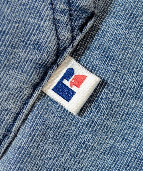 Russell Athletic（ラッセルアスレティック）の「RUSSELL DENIM SWEAT ZIP-UP HOODIE（パーカー・メンズ・ブルー/ブラック・M/L/XL）」の9枚目の写真