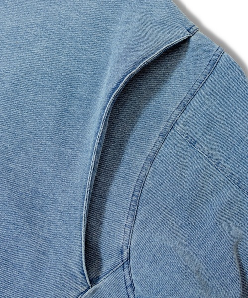 Russell Athletic（ラッセルアスレティック）の「RUSSELL DENIM SWEAT ZIP-UP HOODIE（パーカー・メンズ・ブルー/ブラック・M/L/XL）」の13枚目の写真