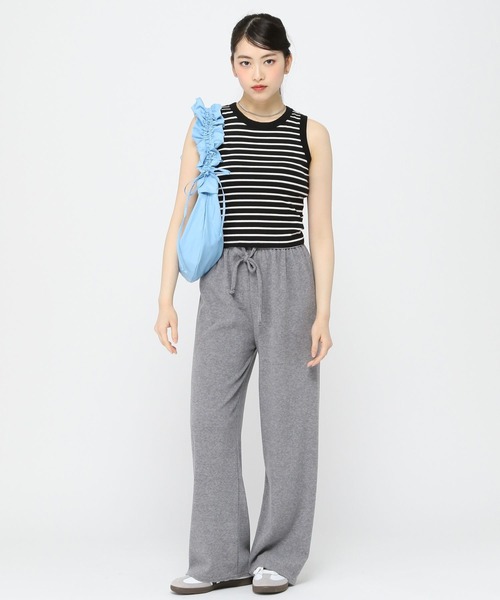 3.3 Field Trip （3.3フィールドトリップ）の「3.3 Field Trip／ボーダーBRA TOP（タンクトップ・レディース・ブラック/アイボリー・FREE）」の5枚目の写真