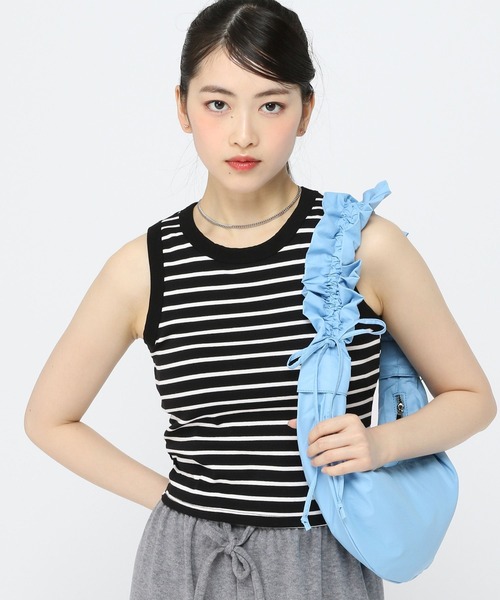 3.3 Field Trip （3.3フィールドトリップ）の「3.3 Field Trip／ボーダーBRA TOP（タンクトップ・レディース・ブラック/アイボリー・FREE）」の16枚目の写真