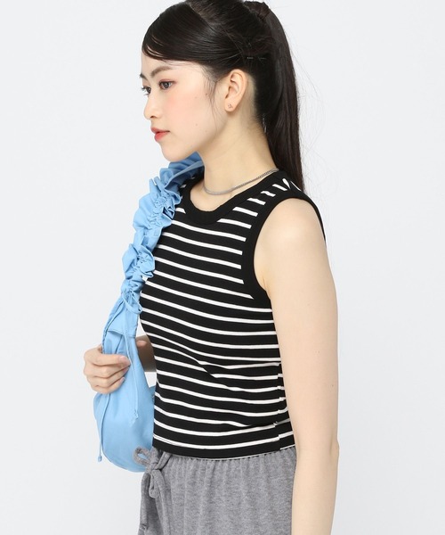 3.3 Field Trip （3.3フィールドトリップ）の「3.3 Field Trip／ボーダーBRA TOP（タンクトップ・レディース・ブラック/アイボリー・FREE）」の15枚目の写真