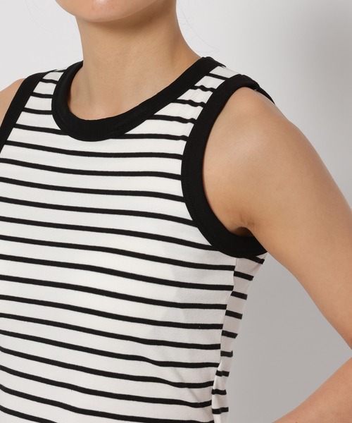 3.3 Field Trip （3.3フィールドトリップ）の「3.3 Field Trip／ボーダーBRA TOP（タンクトップ・レディース・ブラック/アイボリー・FREE）」の19枚目の写真