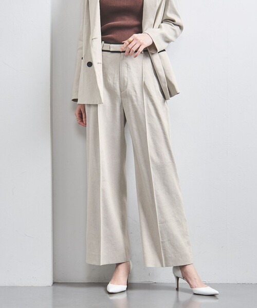 UNITED ARROWS(ユナイテッドアローズ)の「ECLISSE ワイドパンツ(スラックス・レディース・ナチュラル/その他7/ネイビー/その他1・34/36/38/40)」の7枚目の写真