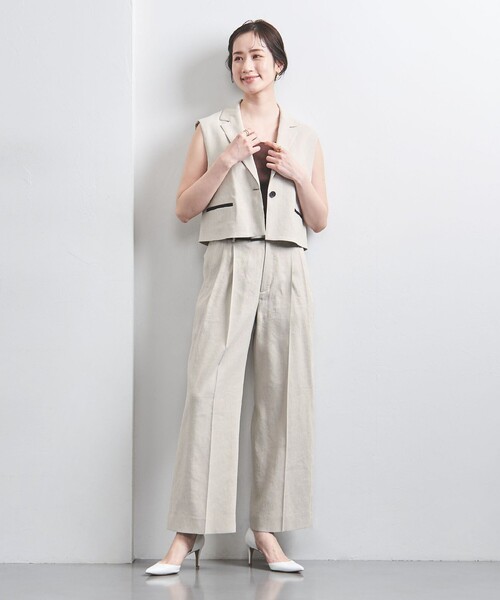 UNITED ARROWS(ユナイテッドアローズ)の「ECLISSE ワイドパンツ(スラックス・レディース・ナチュラル/その他7/ネイビー/その他1・34/36/38/40)」の8枚目の写真